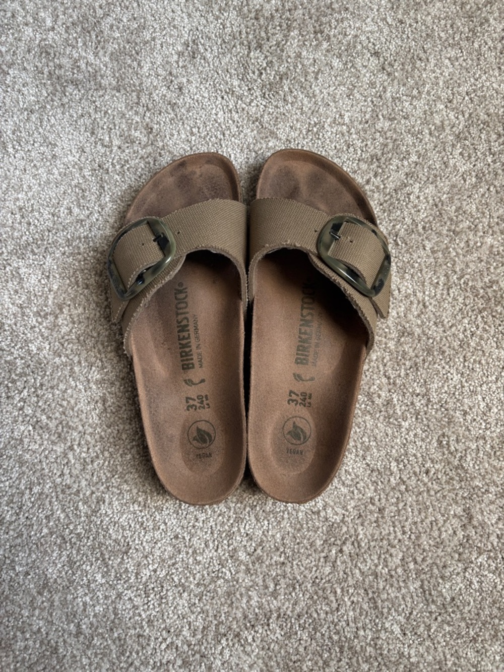 Birkenstock olive Slip-On Sandals with Buckle